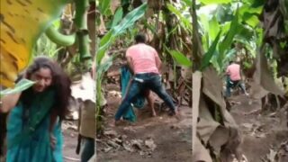 Fsiblog com Xxx hindi Desi mms porn Kolhapuri couple on a Banana farm